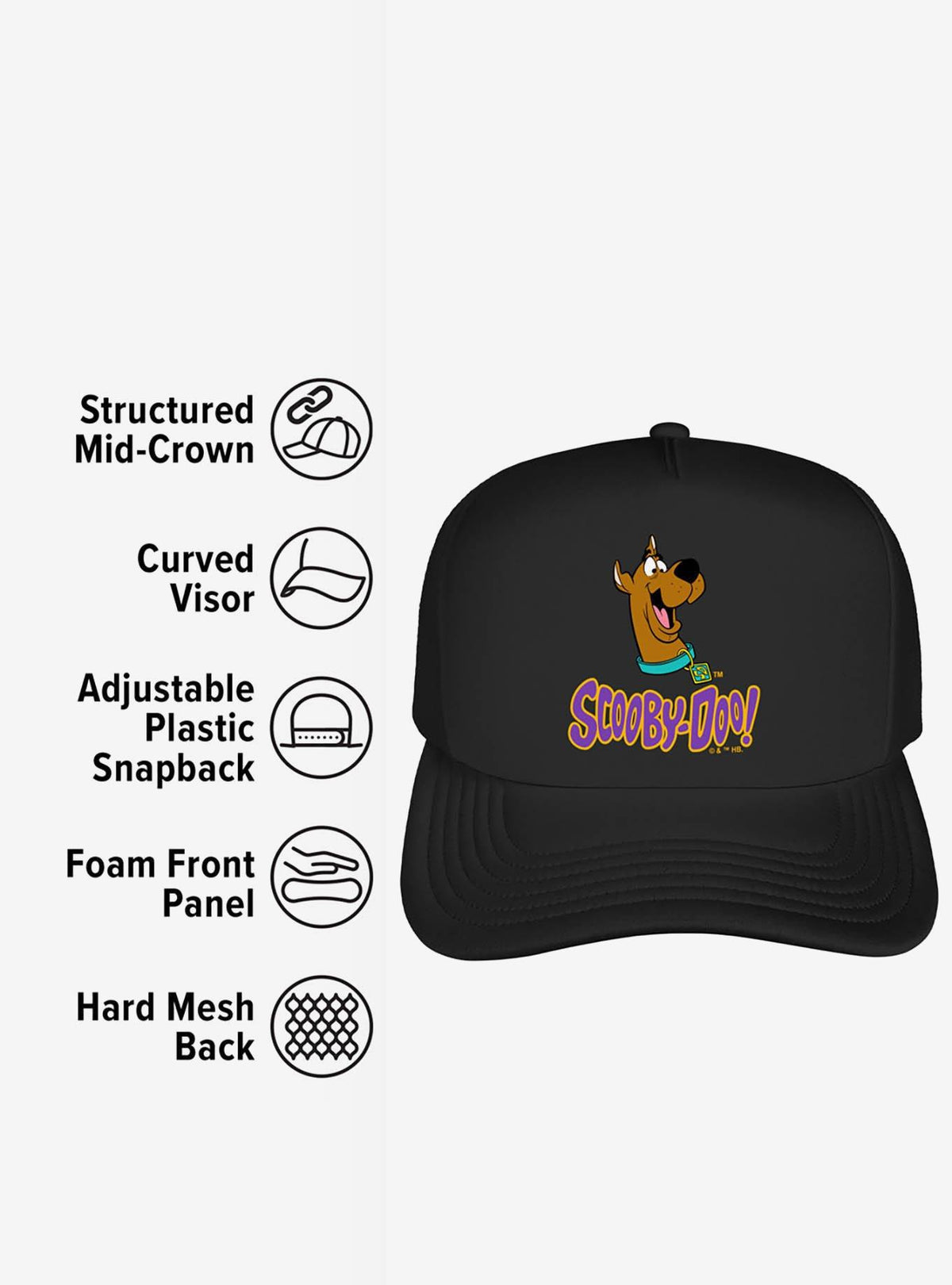 Jockey trucker de espuma Scooby-Doo: gran sonrisa