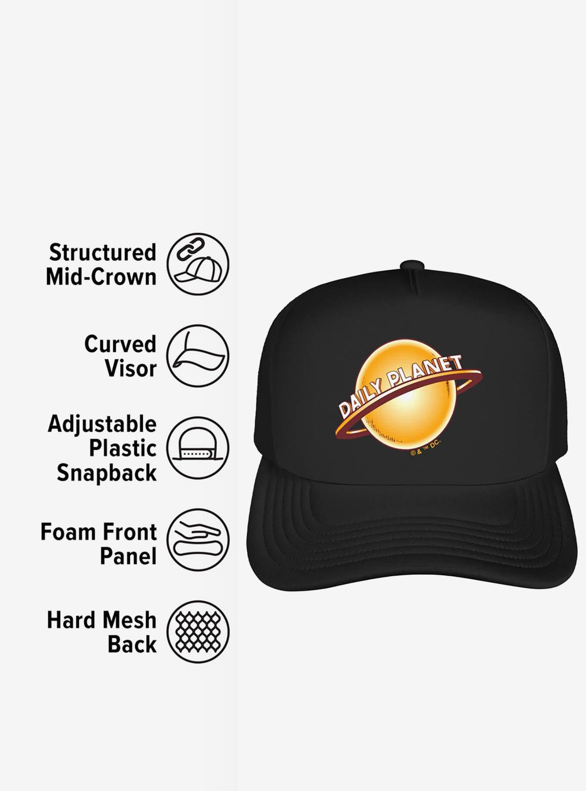 Gorro trucker de espuma Superman Daily Planet