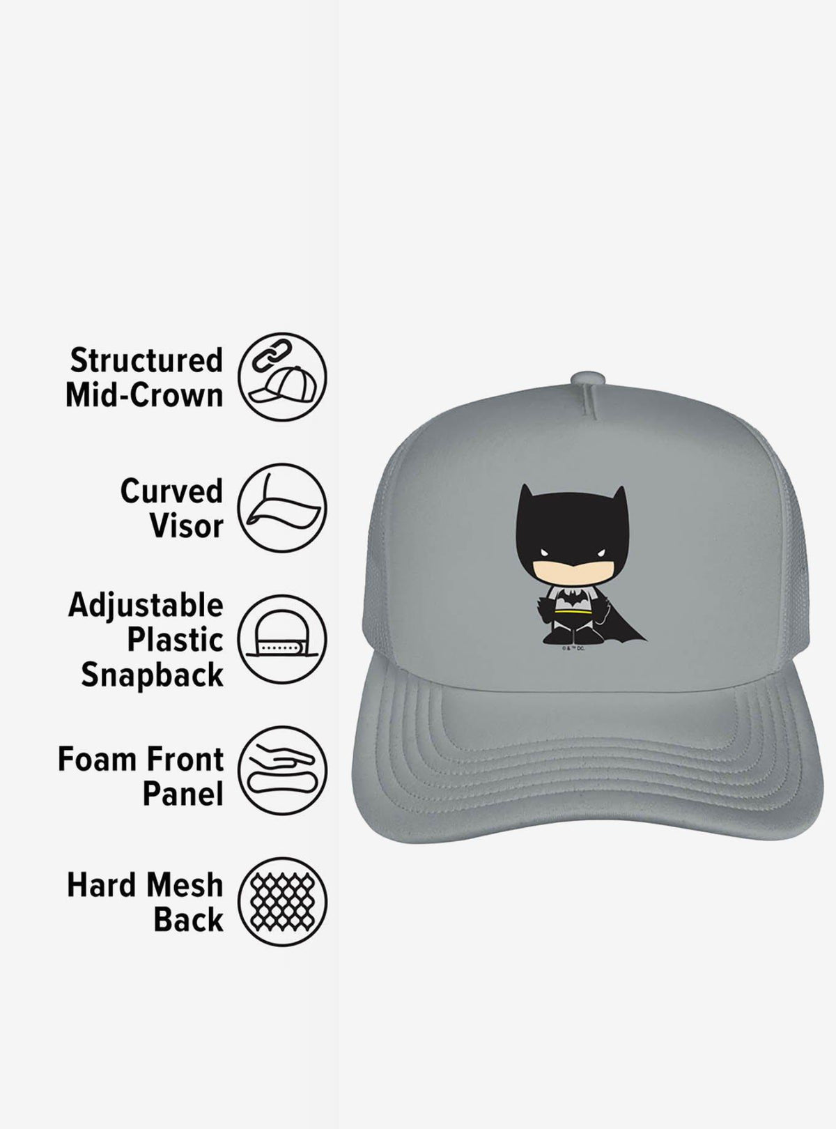 Jockey trucker de espuma Batman estilo chibi