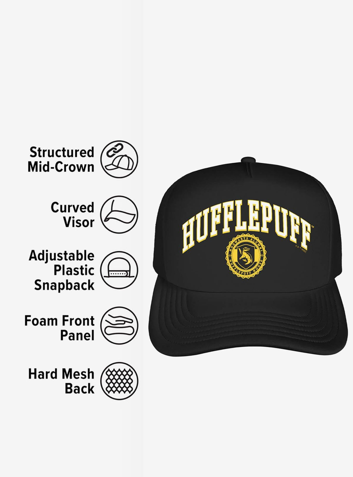 Jockey trucker de espuma Hufflepuff Athletics
