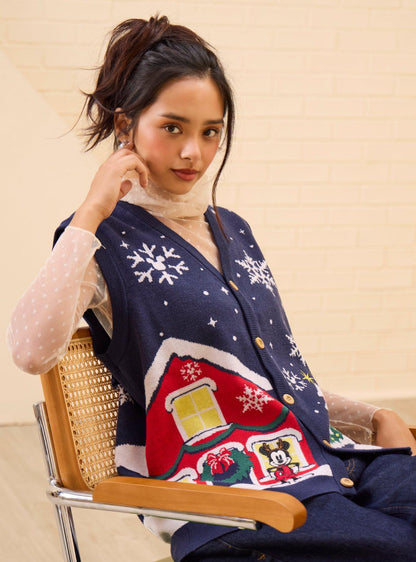 Chaleco tejido navideño Mickey Mouse & Friends
