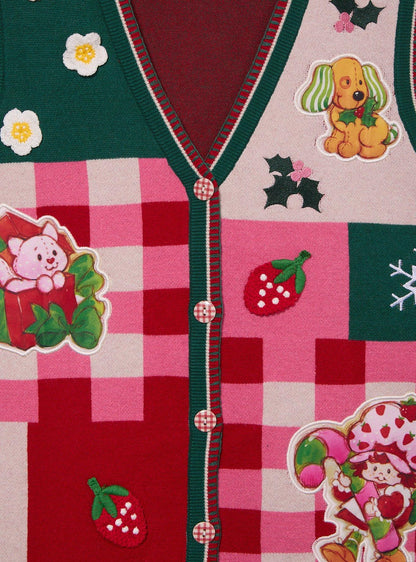 Chaleco tejido navideño Strawberry Shortcake
