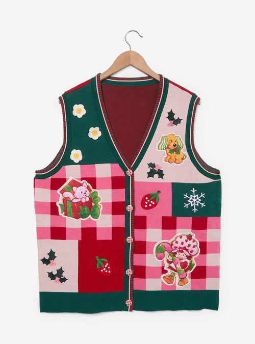 Chaleco tejido navideño Strawberry Shortcake
