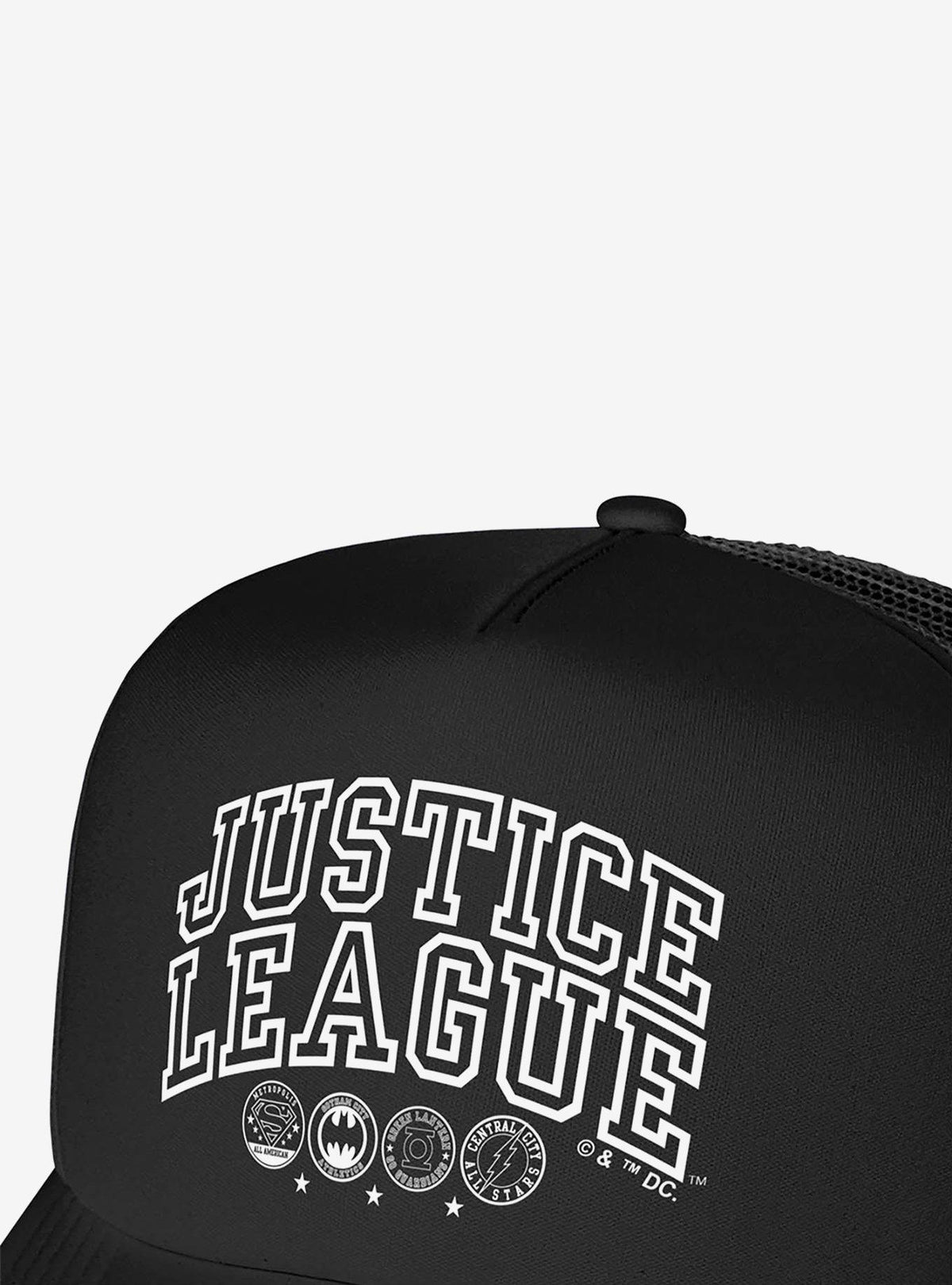 Jockey trucker de espuma con logo deportivo de Justice League