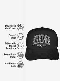 Jockey trucker de espuma con logo deportivo de Justice League