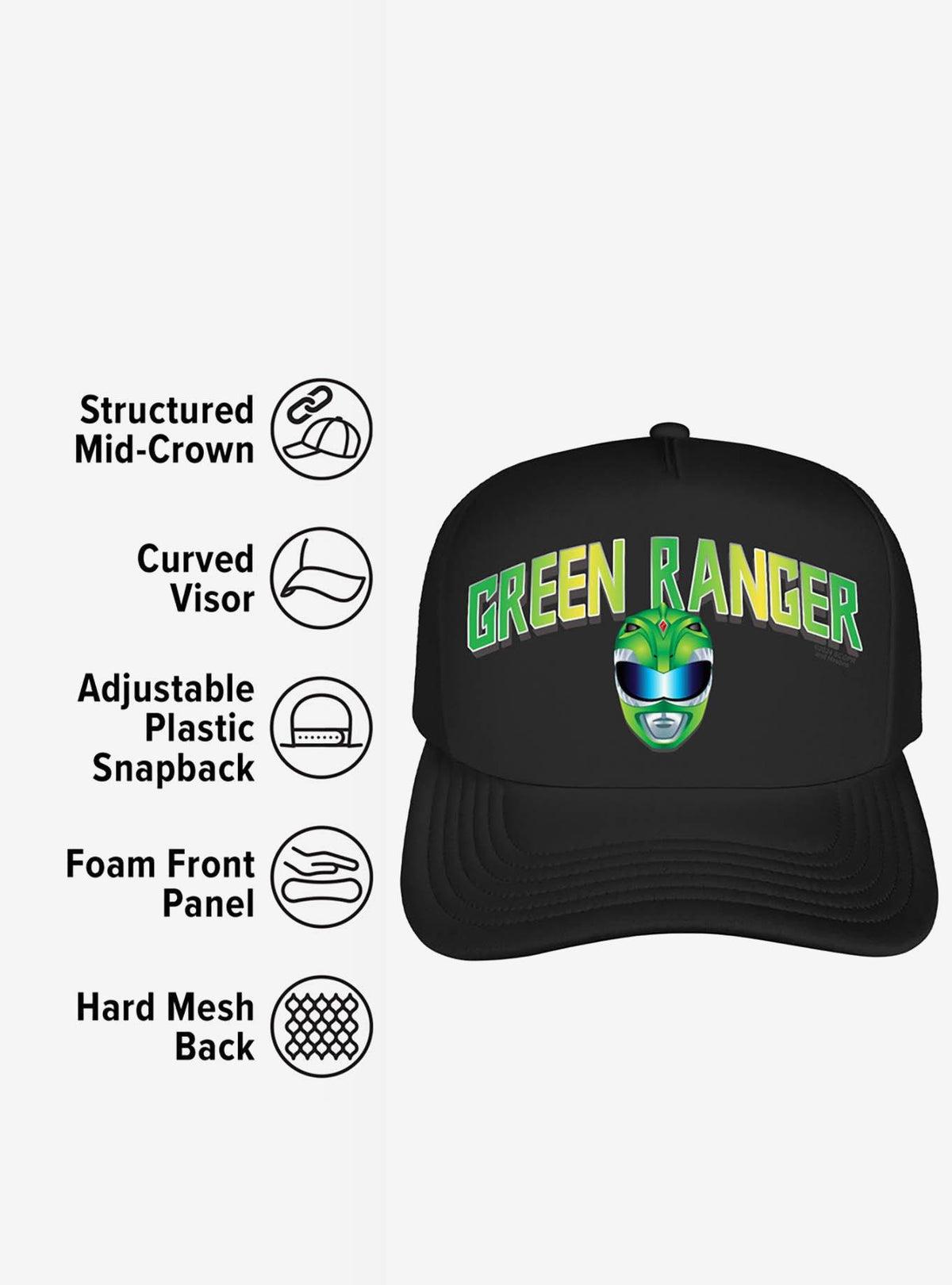 Jockey de espuma Casco del Green Ranger - Power Rangers