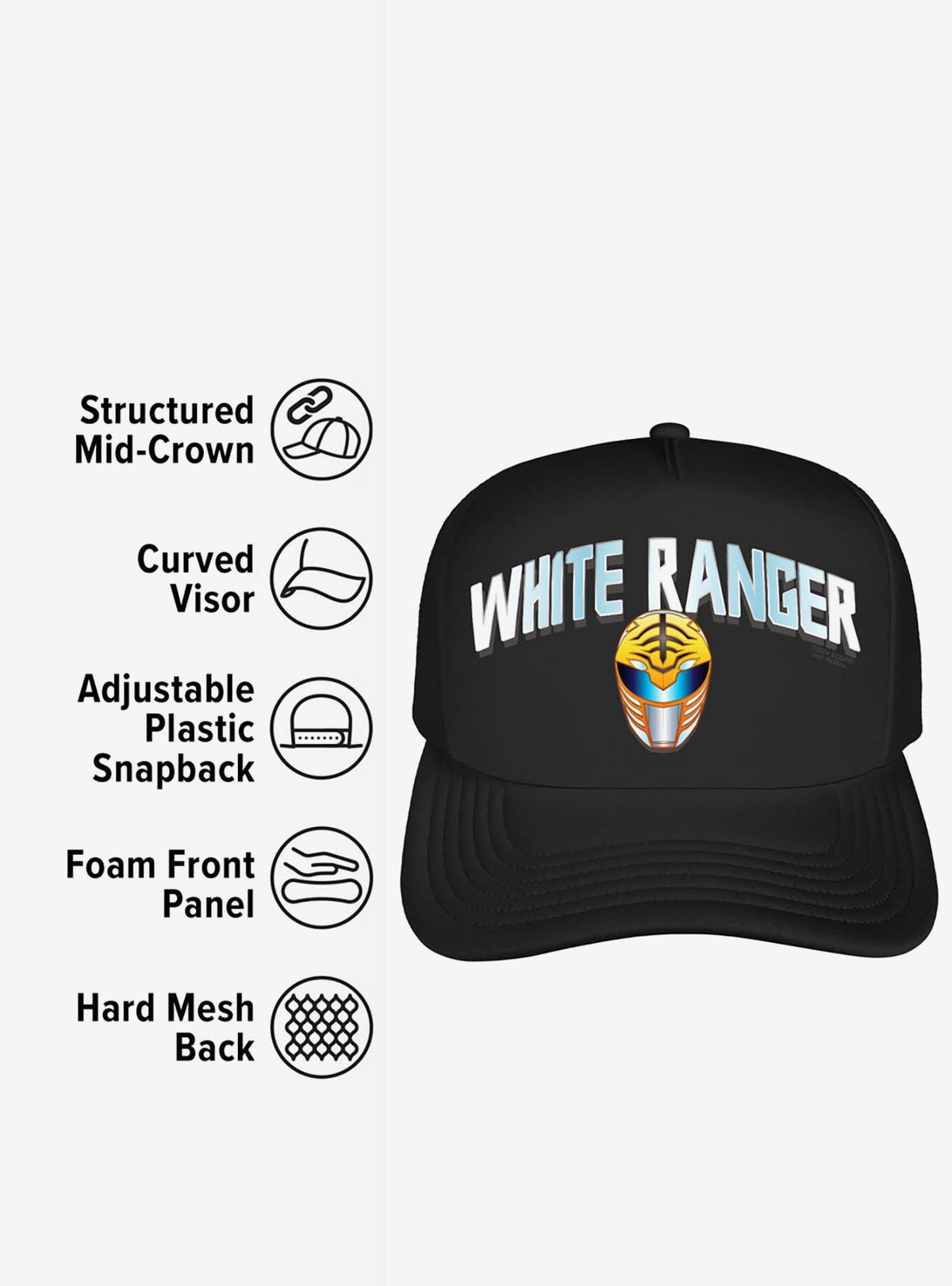 Jockey Trucker de Espuma White Ranger Power Rangers