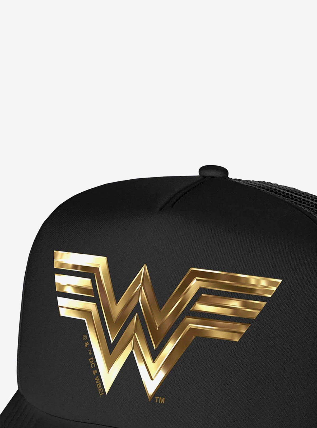 Jockey trucker de espuma Wonder Woman con logo dorado