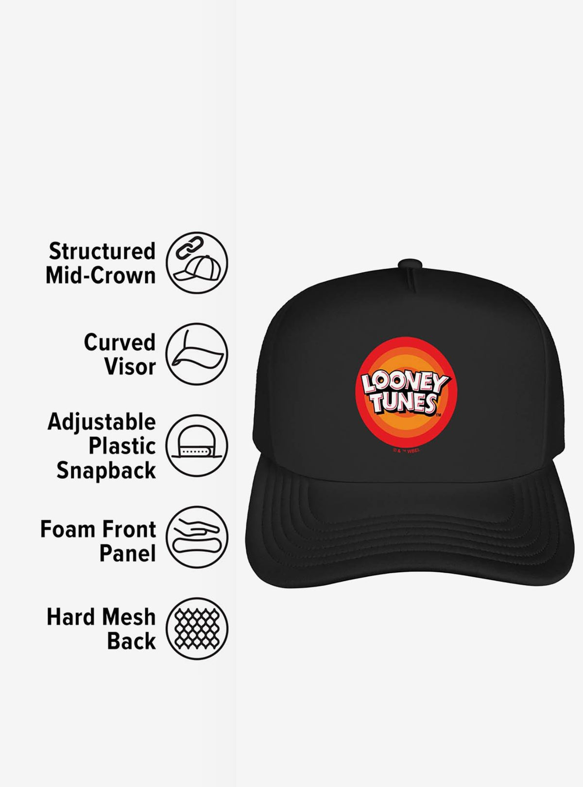 Gorro trucker de espuma con logo de Looney Tunes