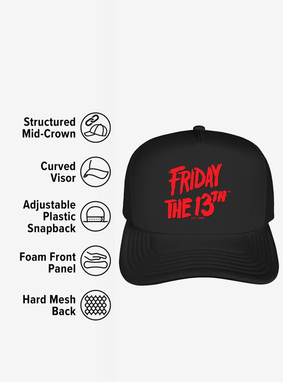 Jockey trucker de espuma Friday the 13th