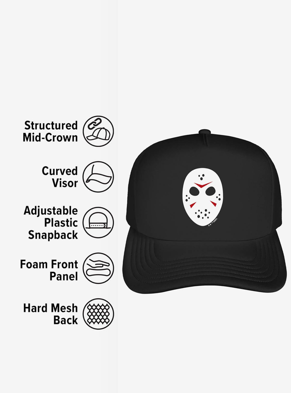 Jockey trucker de espuma Friday the 13th