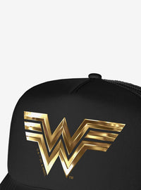 Gorro trucker de espuma Wonder Woman con logo dorado