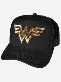 Gorro trucker de espuma Wonder Woman con logo dorado
