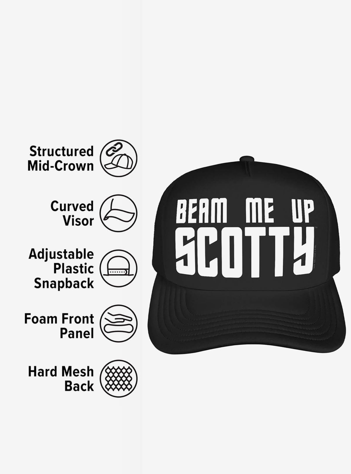 Jockey trucker de espuma Star Trek: Beam Me Up Scotty