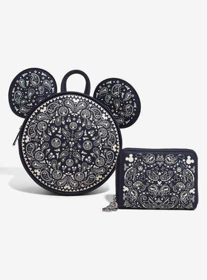 Billetera con cierre estampada de Mickey Mouse
