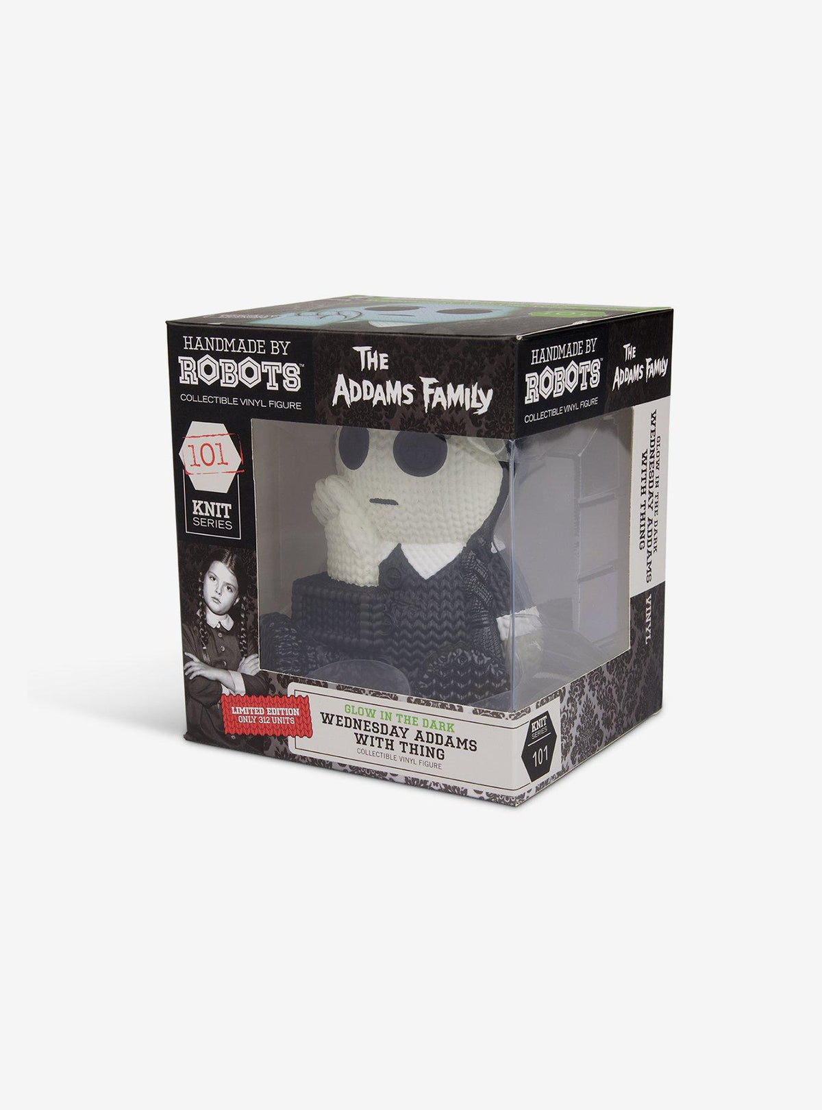 Figura Wednesday Addams con Thing que brilla en la oscuridad
