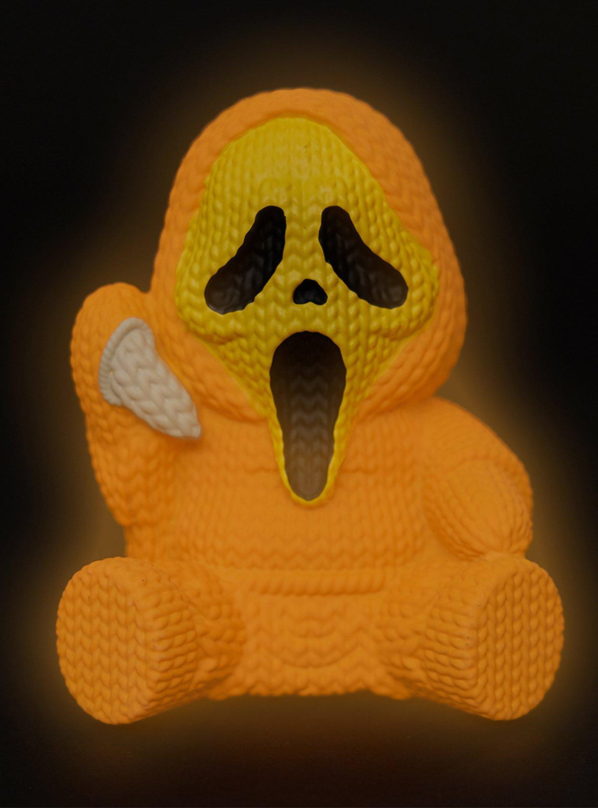 Figura Ghost Face calabaza que brilla en la oscuridad