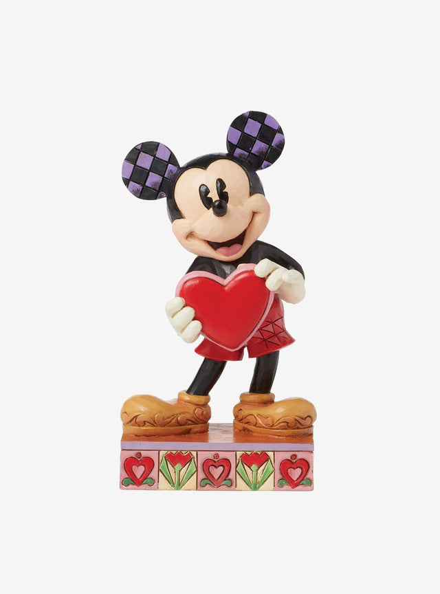 Figura de Mickey Mouse con corazón de Jim Shore