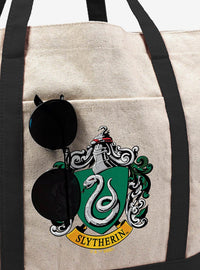 Bolso tote de lona con escudo de Slytherin