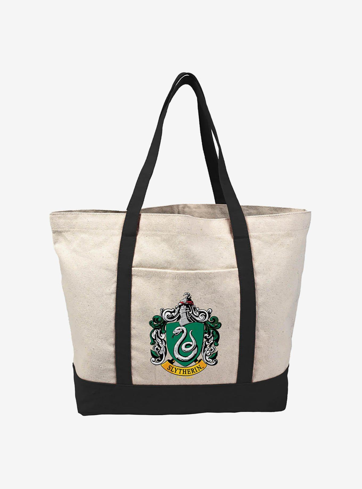 Bolso tote de lona con escudo de Slytherin