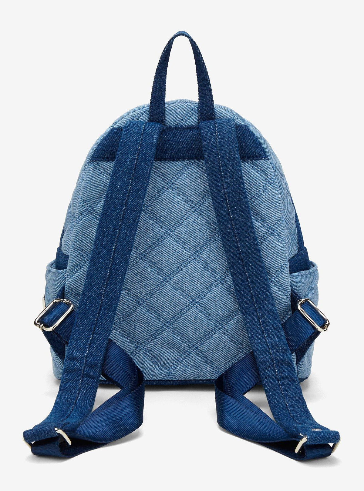 Mini mochila patchwork estilo denim de Stitch
