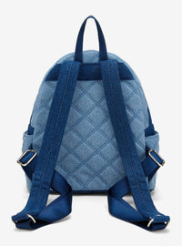 Mini mochila patchwork estilo denim de Stitch
