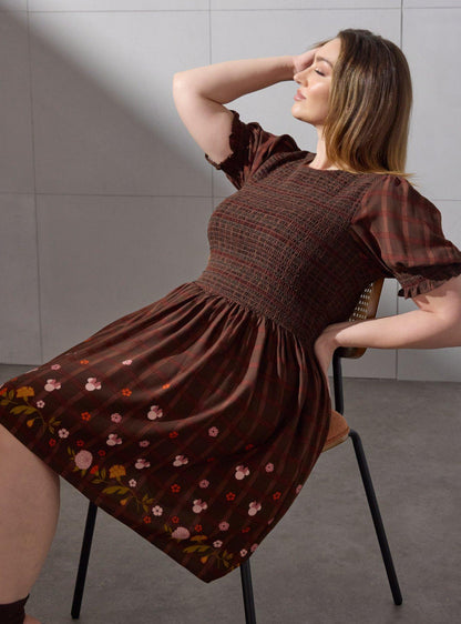 Vestido smock de otoño Minnie Mouse plus size