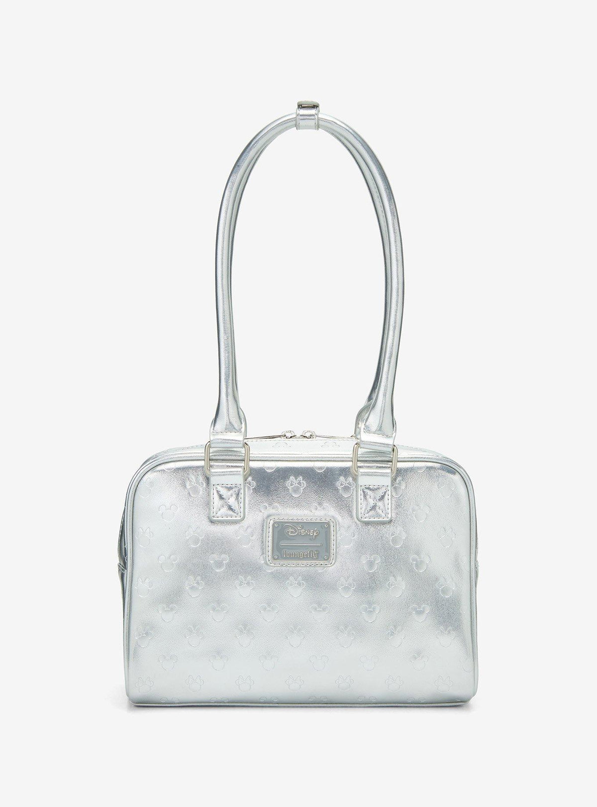 Cartera metálica Loungefly de Mickey y Minnie