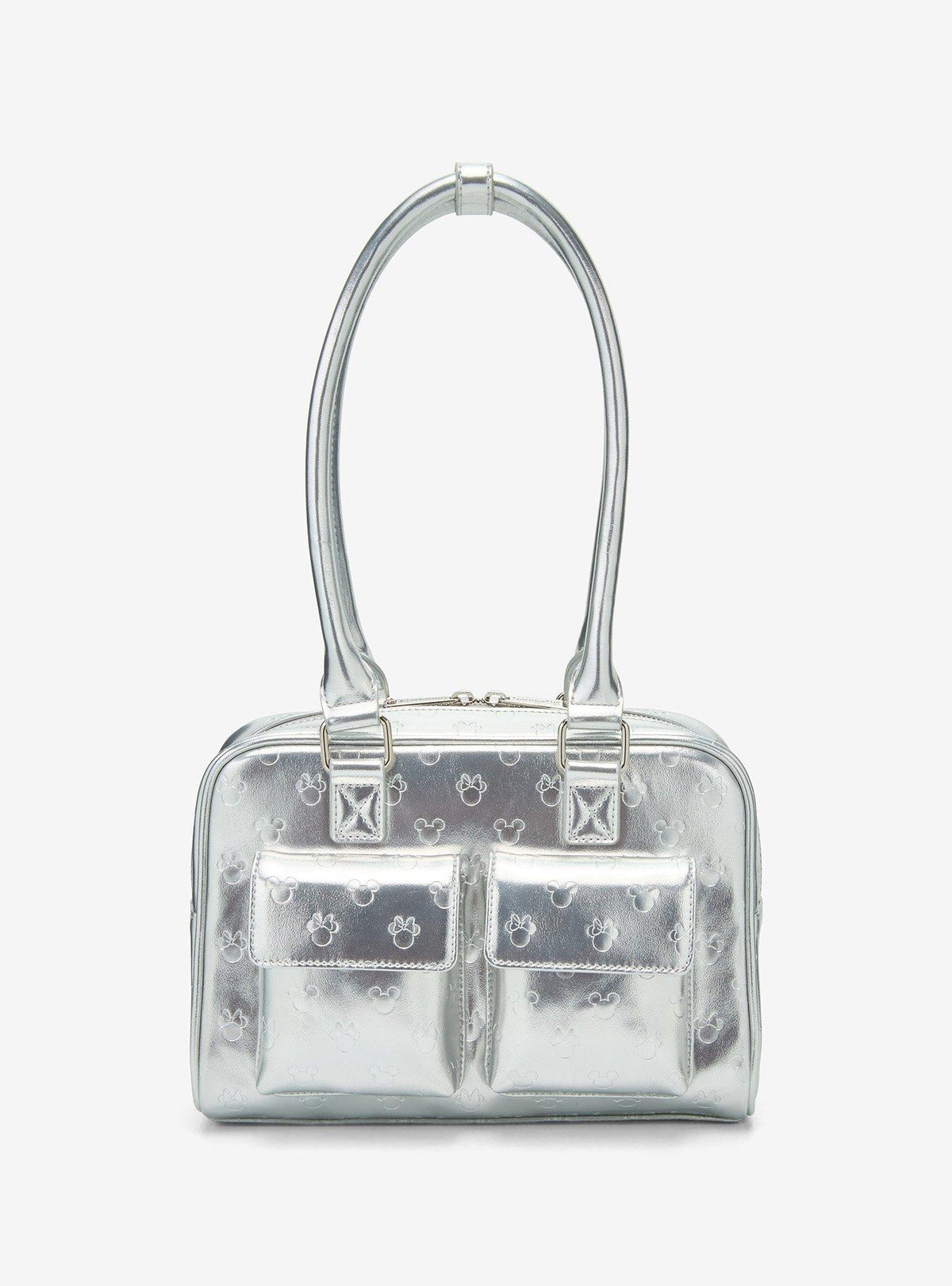 Cartera metálica Loungefly de Mickey y Minnie