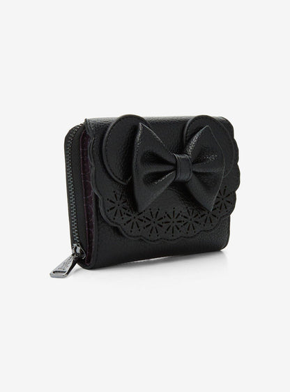 Billetera negra texturizada de Disney Minnie Mouse