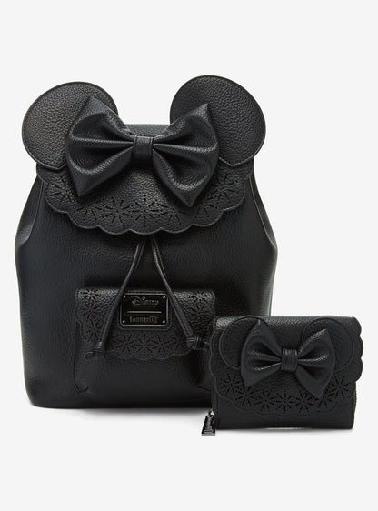 Billetera negra texturizada de Disney Minnie Mouse