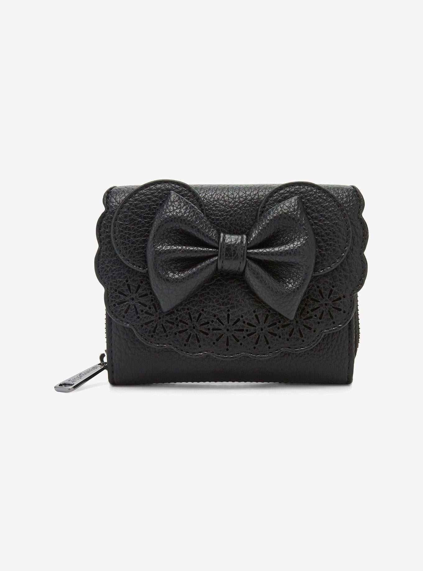 Billetera negra texturizada de Disney Minnie Mouse