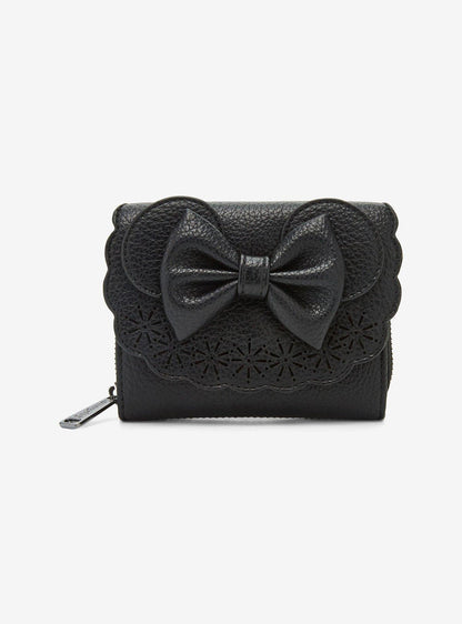 Billetera negra texturizada de Disney Minnie Mouse