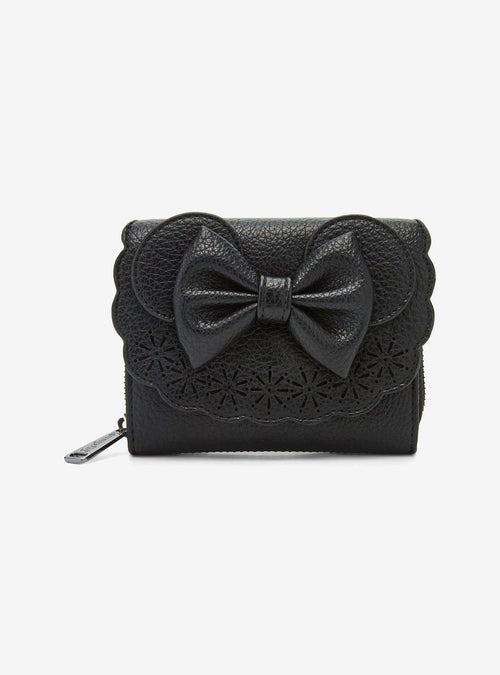 Billetera negra texturizada de Disney Minnie Mouse