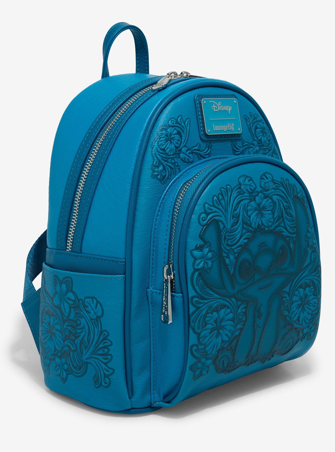 Mochila mini azul con hibiscos Disney Lilo & Stitch