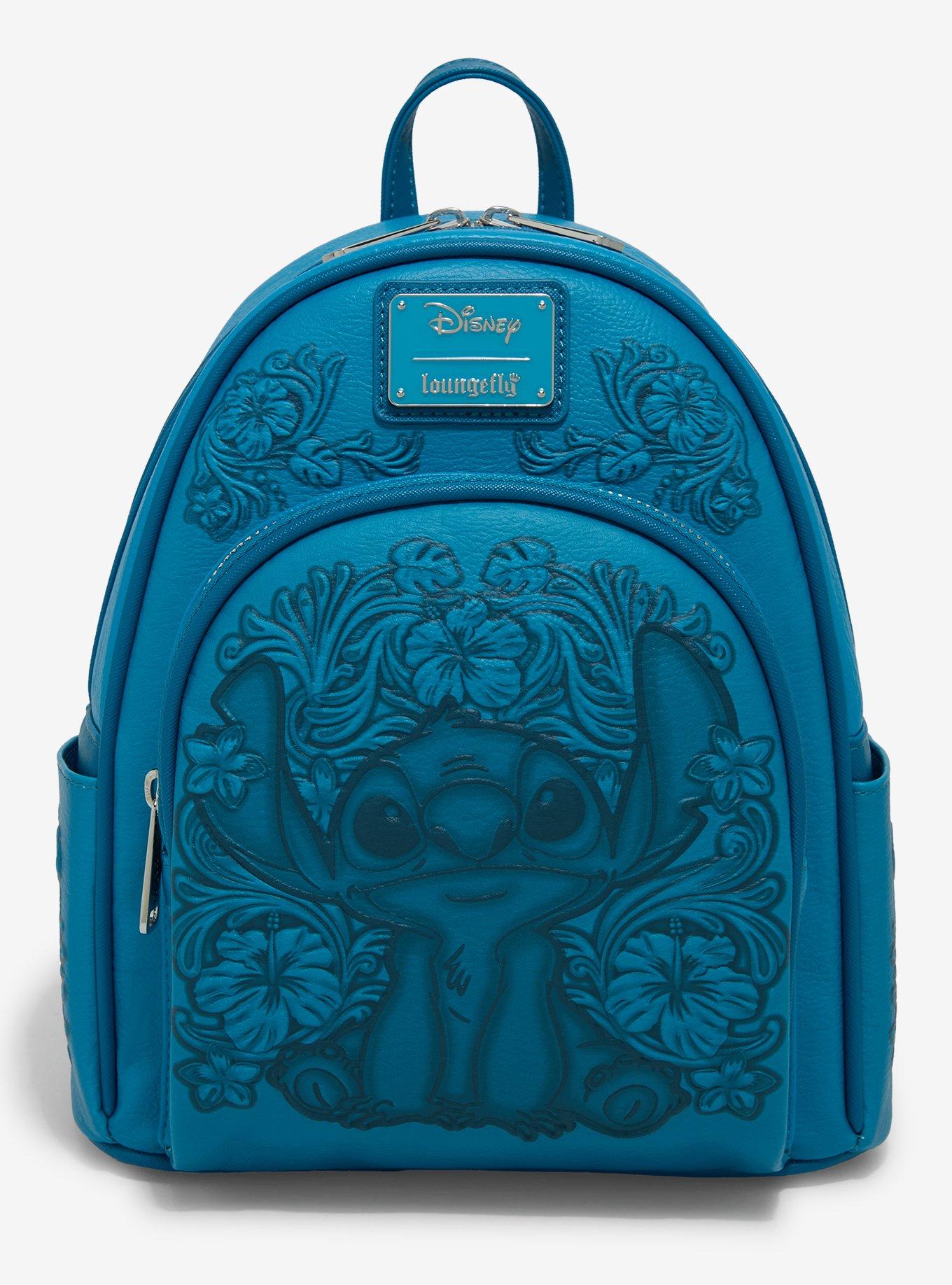 Mochila mini azul con hibiscos Disney Lilo & Stitch