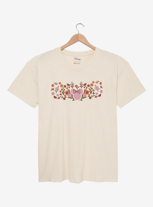 Polera de mujer bordada con flores de Minnie Mouse