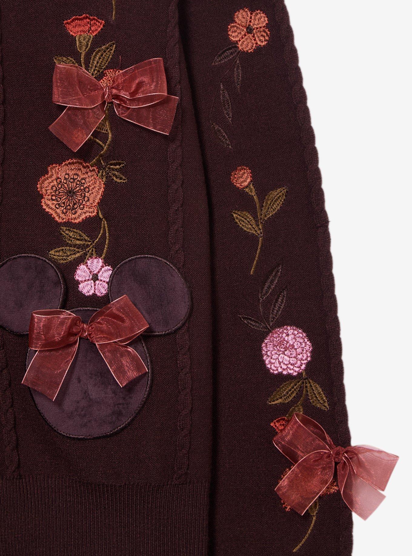 Cárdigan Disney Minnie Mouse con flores otoñales
