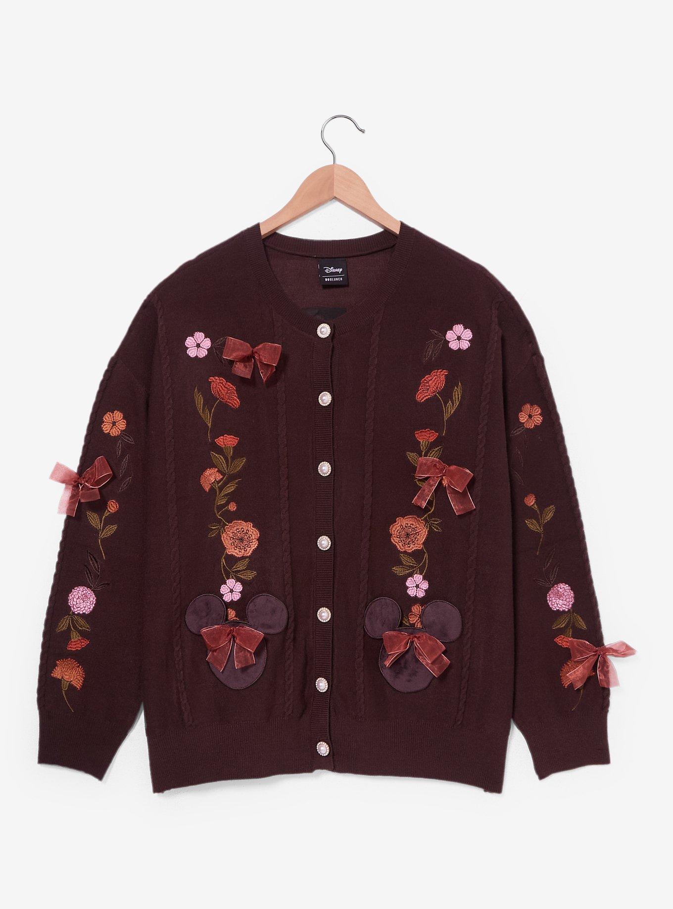 Cárdigan Disney Minnie Mouse con flores otoñales