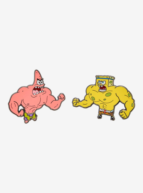 Set de pines esmaltados Patrick y SpongeBob luchadores