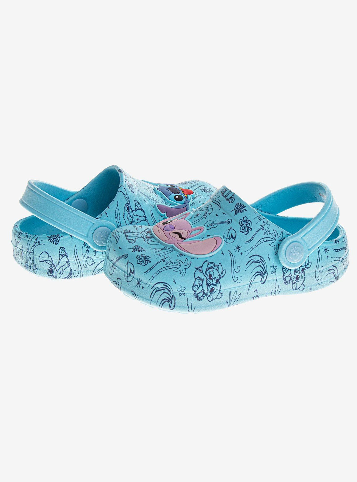 Zuecos Disney de Stitch y Angel para niñas