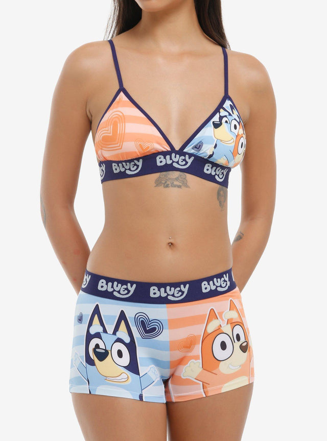 Set de sostén y calzón short Bluey y Bingo