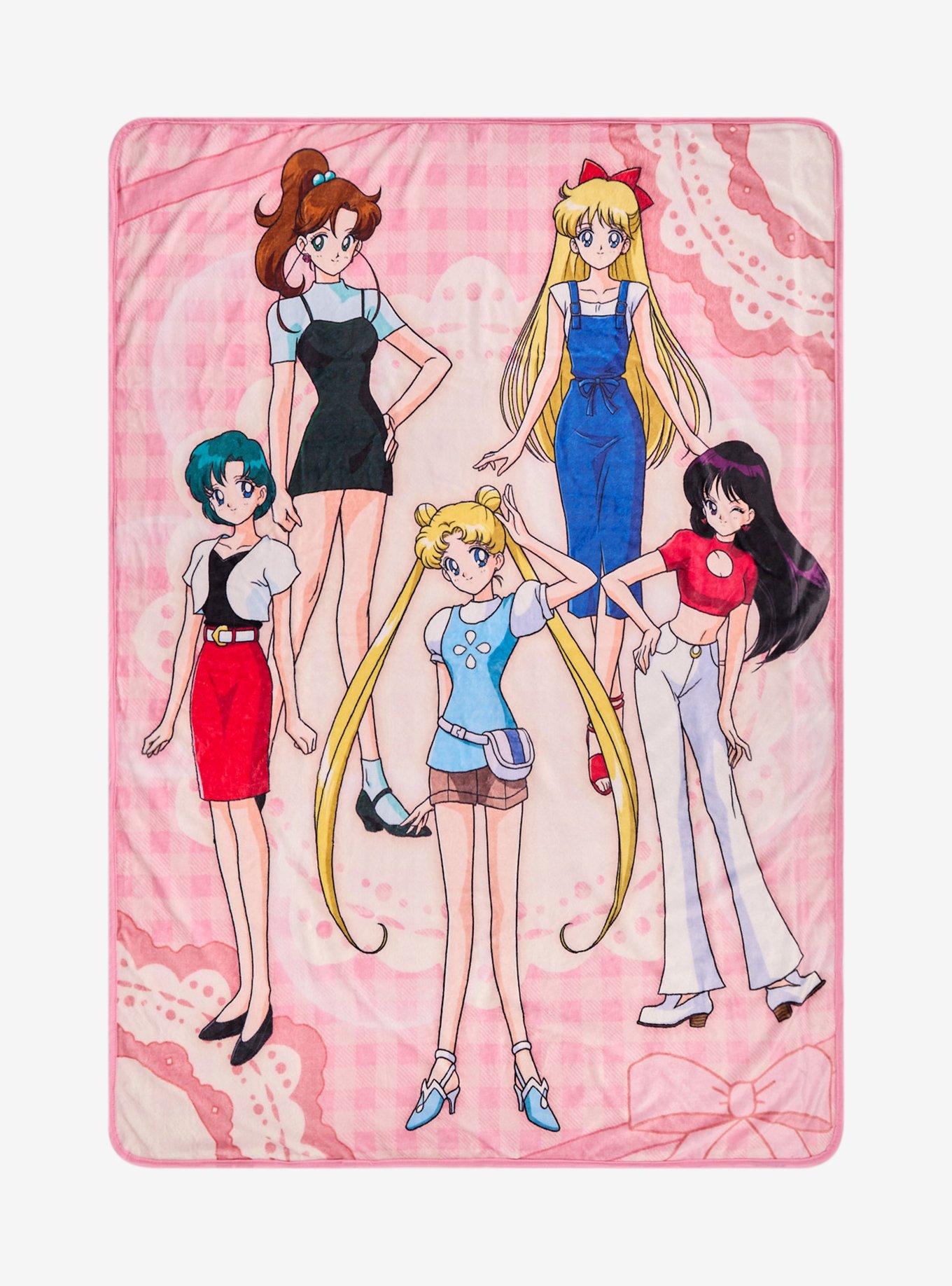 Manta rosada de personajes de Sailor Moon
