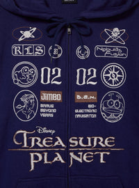 Polerón con cierre y parches bordados de Treasure Planet