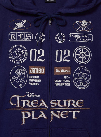 Polerón con cierre y parches bordados de Treasure Planet