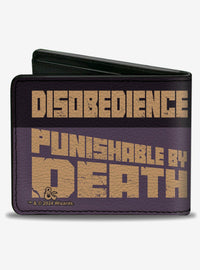 Billetera Dungeons & Dragons: Desobediencia se castiga con muerte
