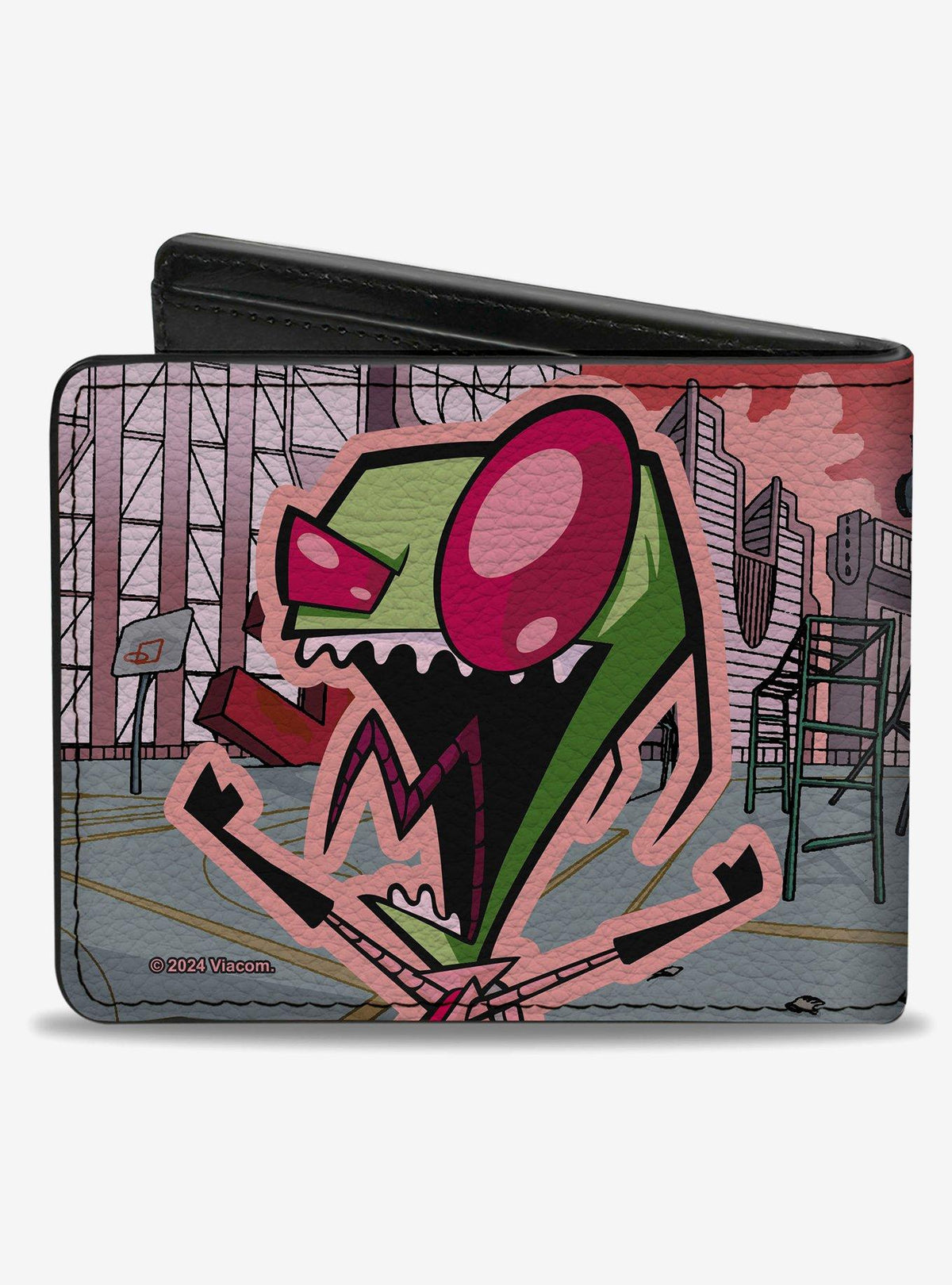 Billetera plegable Invader Zim y GIR en la azotea
