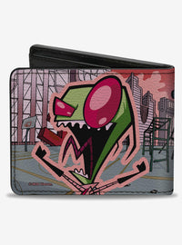 Billetera plegable Invader Zim y GIR en la azotea