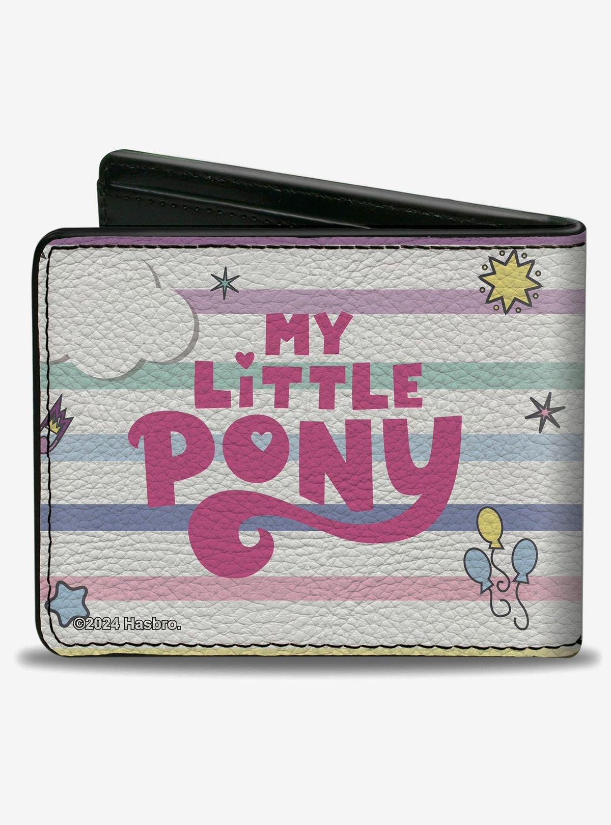 Billetera My Little Pony con tres ponis y logo