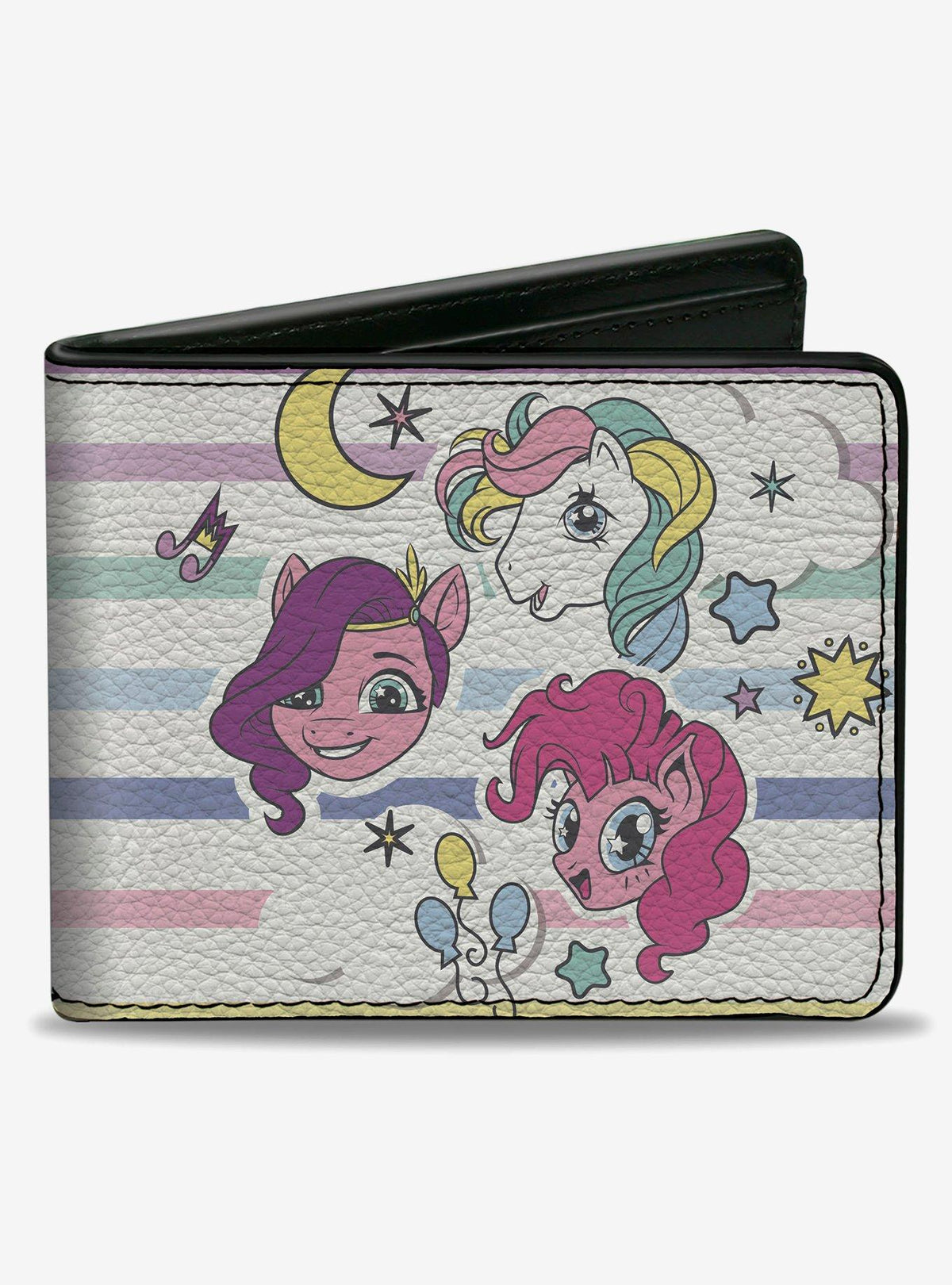 Billetera My Little Pony con tres ponis y logo